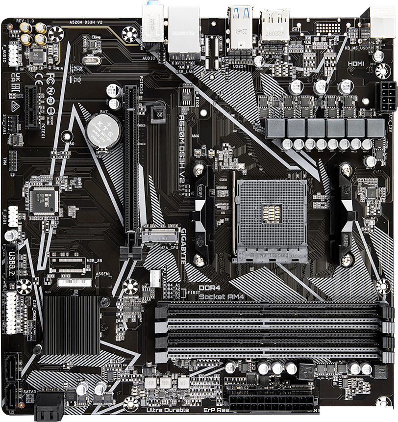 Материнская плата Gigabyte A520M DS3H V2 (rev. 1.0) купить в интернет ...