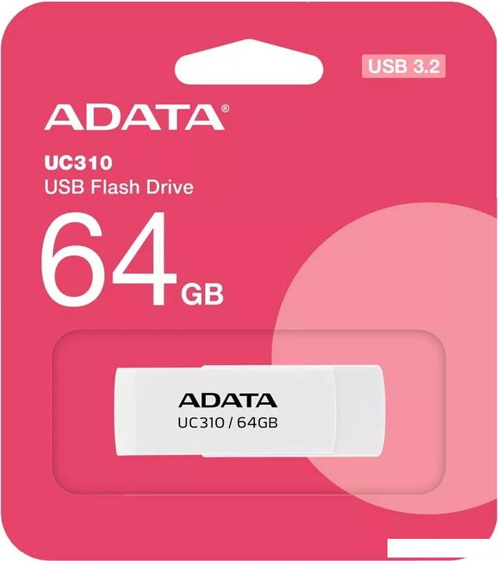 USB Flash ADATA UC310-64G-RWH 64GB (белый)