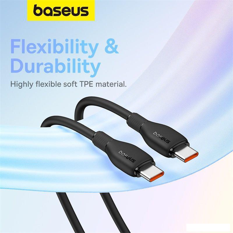Кабель Baseus Pudding Series Fast Charging Cable 100W USB Type-C - USB Type-C (1.2 м, черный)