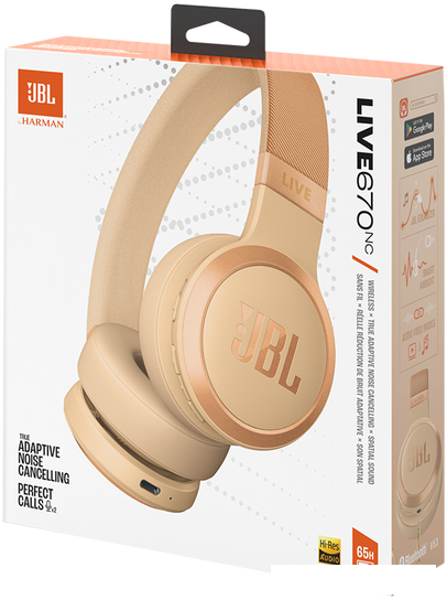 Наушники JBL Live 670NC (бежевый)