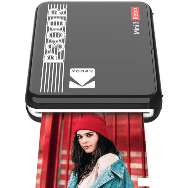 Мобильный фотопринтер Kodak Mini 3 Retro P300R B Мобильный фотопринтер Kodak Mini 3 Retro P300R B