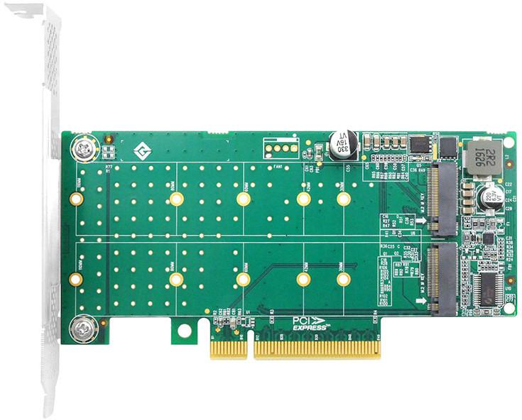 Адаптер для подключения M.2 накопителей Linkreal LRNV95N8 PCIe x8 to 2-Port M.2 NVMe Adapter