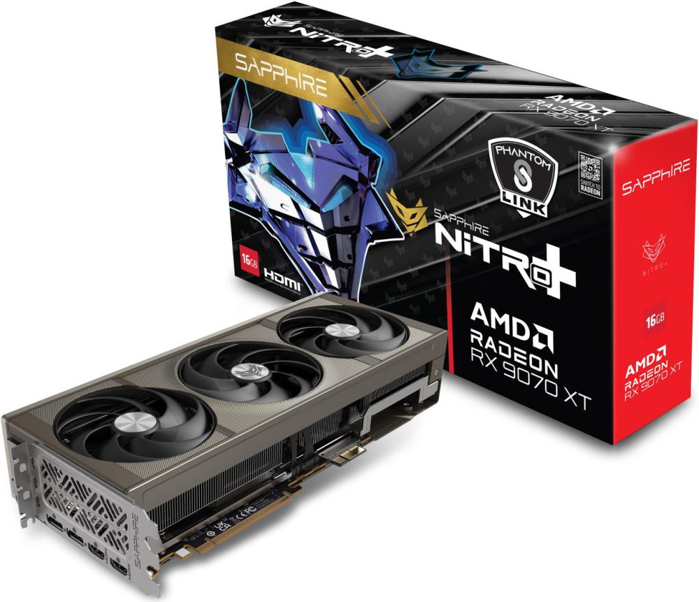 Видеокарта Sapphire Nitro+ Radeon RX 9070 XT OC PhantomLink Edition 11348-08-20G