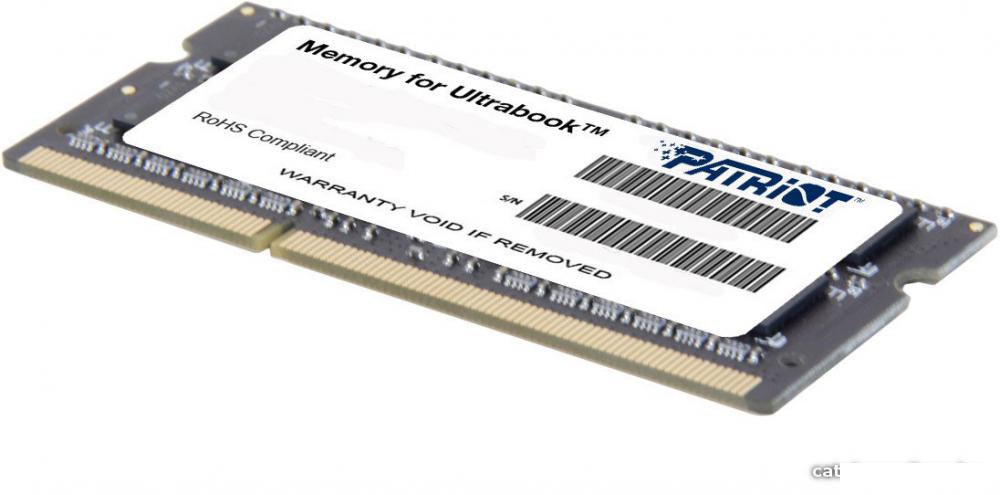 Оперативная память Patriot Memory for Ultrabook 4GB DDR3 SO-DIMM PC3-12800 (PSD34G1600L2S)