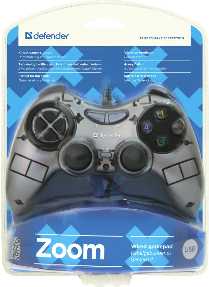Геймпад Defender Zoom USB Xinput [64244]