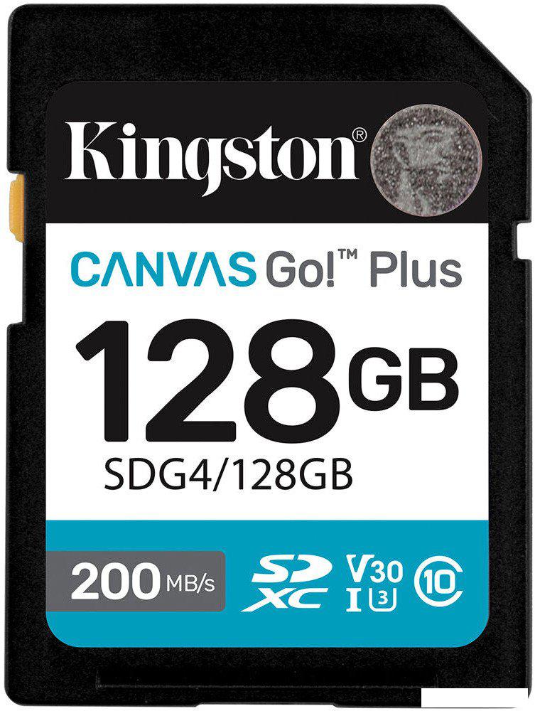 Карта памяти Kingston Canvas Go! Plus SDXC 128GB SDG4/128GB