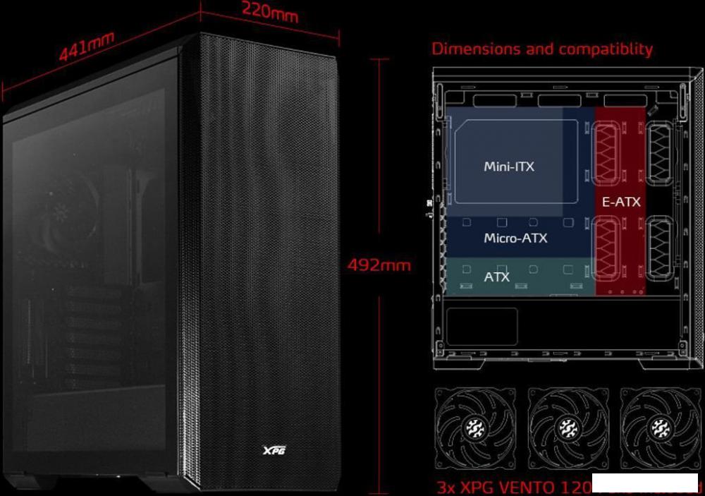 Корпус ADATA XPG Defender (черный)