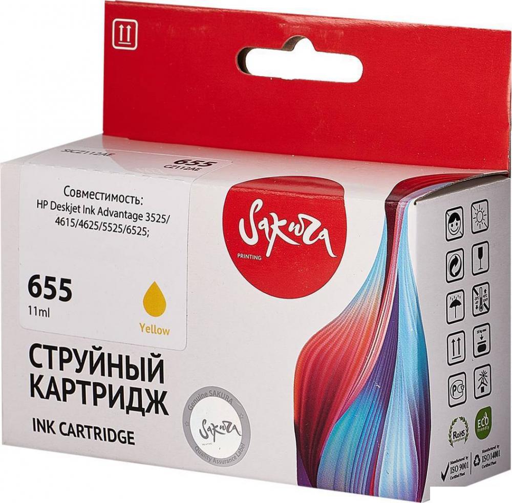 Картридж Sakura Printing SICZ112AE (аналог HP 655 Yellow) Картридж Sakura Printing SICZ112AE (аналог HP 655 Yellow)