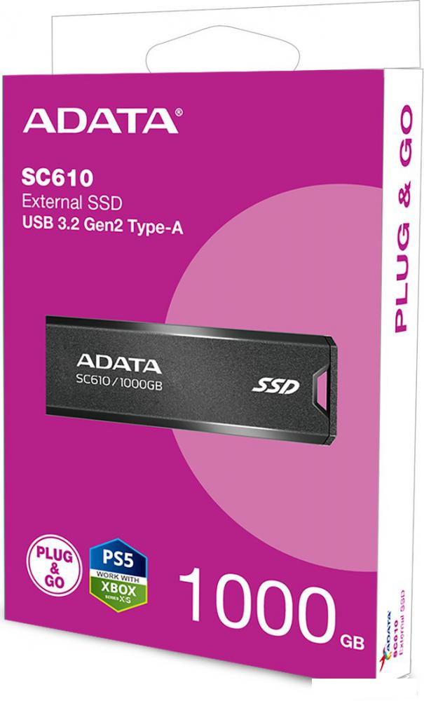Внешний накопитель ADATA SC610 1TB SC610-1000G-CBK/RD