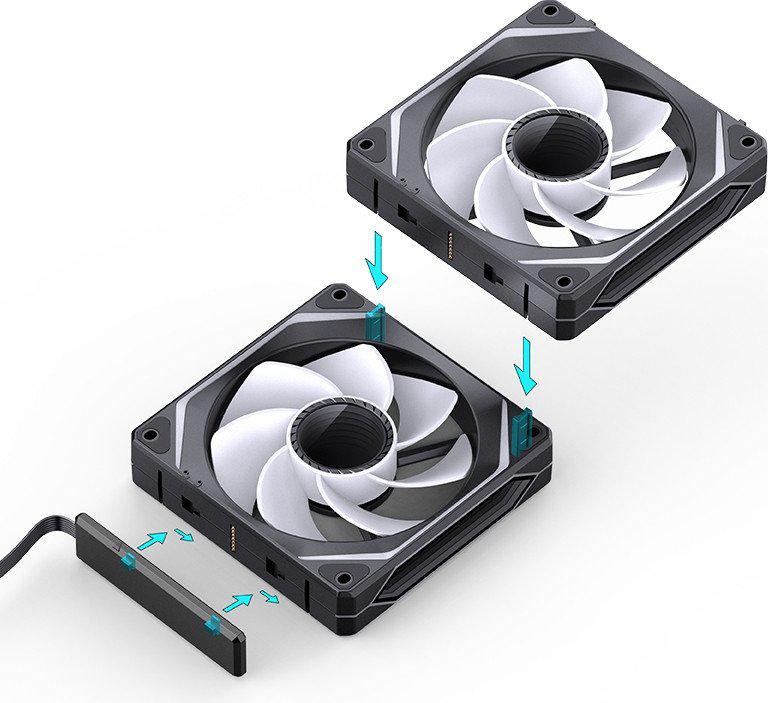 Набор вентиляторов Jonsbo ZL-120 Reversed (черный, 3 шт.)