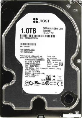 Жесткий диск HGST Ultrastar 7K2 1TB [HUS722T1TALA604]
