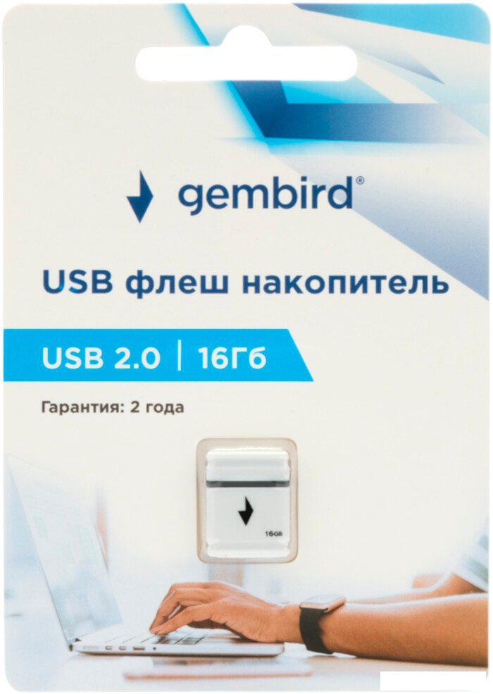 USB Flash Gembird GFL-2.0-16mini 16Gb (белый)