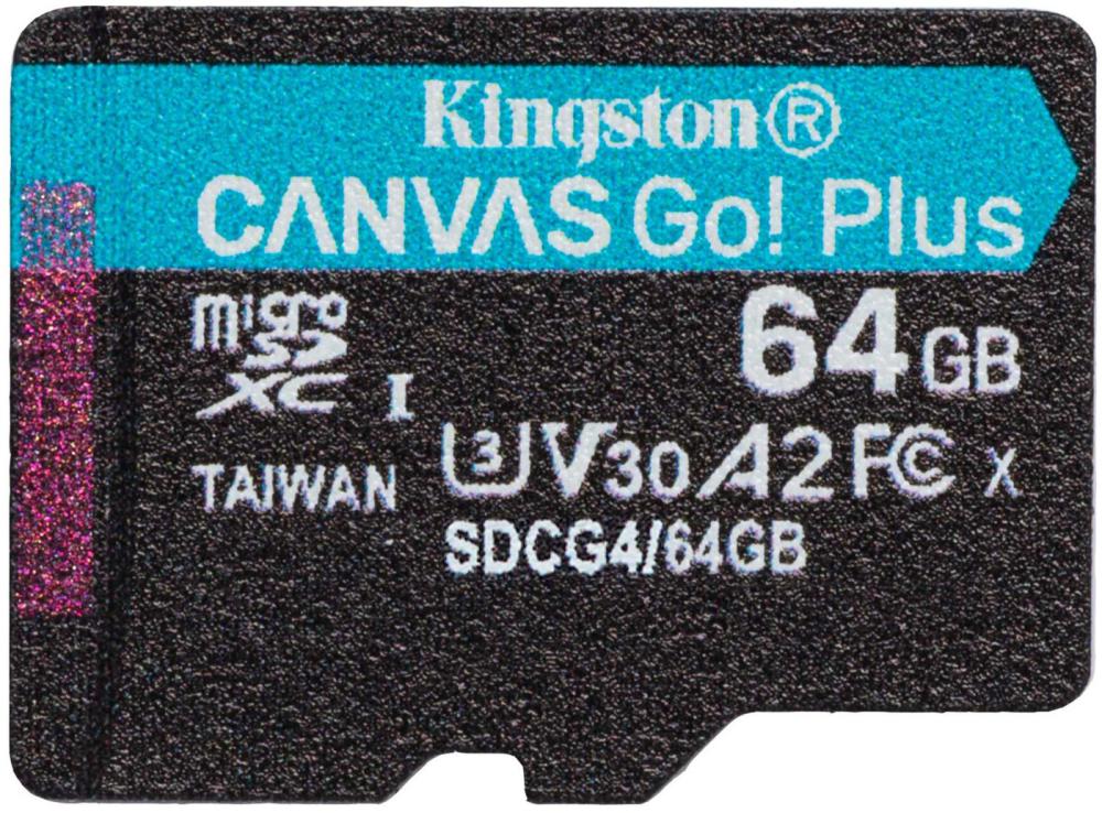 Карты памяти Kingston Canvas Go! Plus microSDXC 64GB SDCG4/64GB