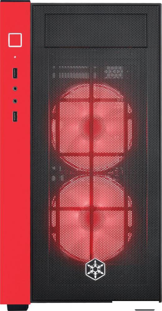 Корпус SilverStone RL08 (черный/красный)