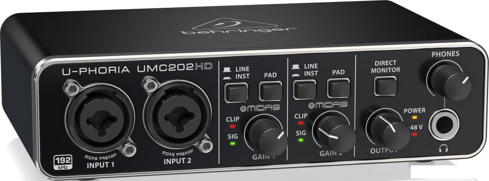 Аудиоинтерфейс Behringer U-Phoria UMC202HD