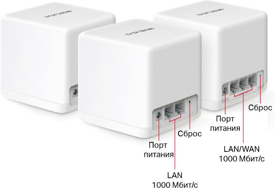 Wi-Fi система Mercusys Halo H60X (3 шт) Wi-Fi система Mercusys Halo H60X (3 шт)