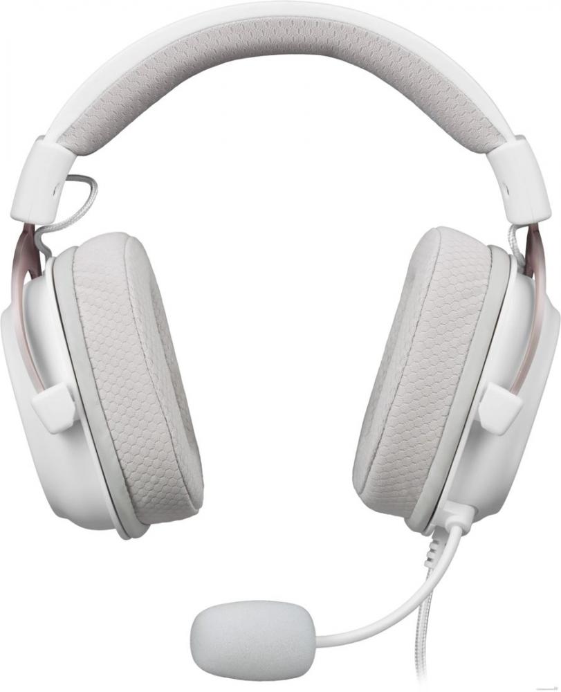 Наушники Redragon Zeus X (белый/розовый)