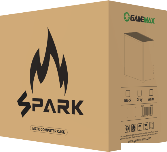Корпус GameMax Spark Full White