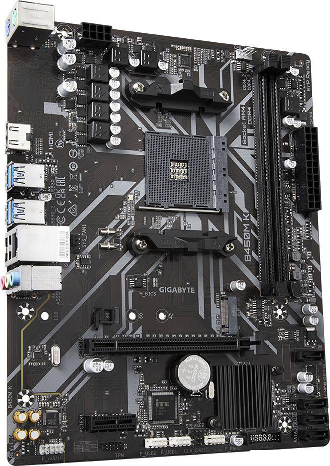 Материнская плата Gigabyte B450M K (rev. 1.0)