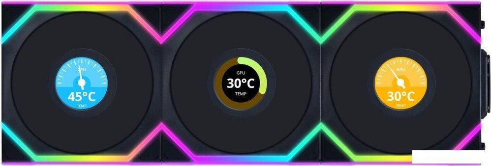 Комплект вентиляторов для корпуса с контроллером Lian Li Uni Fan SL 120 Wireless LCD Reverse G99.12RSLLCD1W3B.R0