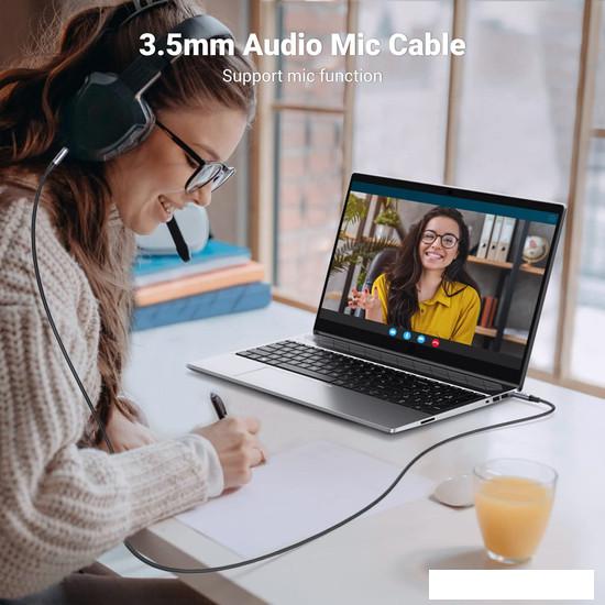 Кабель Ugreen AV183 10648 3.5 мм - 3.5 мм (1 м, черный)