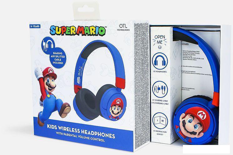 Наушники OTL Technologies Super Mario Blue Kids Wireless SM1001