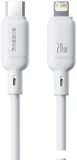 Кабели, адаптеры, разветвители Baseus Silky Series Fast Charging Cable USB Type-C - Lightning (2 м, белый)